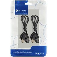 Smays USB to 2.0mm/0.7mm DC-in Power Cable - Pack of 2 (2.5A Power Cord, Center PIN Positive, 2.6 Feet = 0.8 Meter... N2