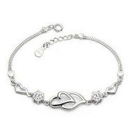 Charm Girl's Crystal Rhinestone Gold/Silver Plated Chain Bangle Bracelet Jewelry N7