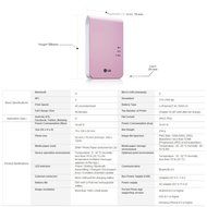 New LG Portable Mobile Pocket Photo PD241T Printer [Pink] (Follow-up model of PD239) Bluetooth Wireless Printing... N6