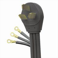 Voltec 03-00073 4 ft. 50 AMP Range Cord, Ring Terminals - Grey, Case of 12