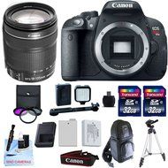 Canon EOS T5i + Canon 18-135mm f/3.5-5.6 IS STM + 2 32GB Transcend SD Memory Cards + LED Video Light + Spare LP...