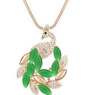 Classic Korean Style Peacock Princess Women's Sweater Chain (Rose gold-pink) N9