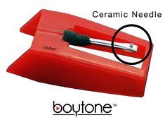 Boytone Stylus - Cartridge with 3 replacement ceramic needle for most turntable record players. N2