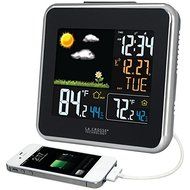 New LA CROSSE TECHNOLOGY 308-146 Wireless Atomic Color Weather Station with USB Charging