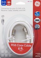 GE 73310 6-Feet RG6 Video Cable, White