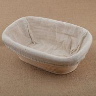1x Rectangle Bread Proving Basket , Rattan Banneton Brotform ,Size 20.5x15x8cm ,Sour Dough proofing, artisan bread...