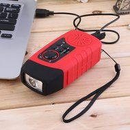 Solar LED Flashlight, OUTAD Portable Hand Crank Self Powered Emergency Radio with 2000mAh Smart Phone Charger,...