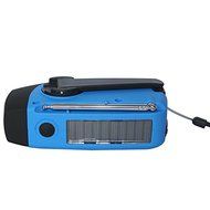 Sminiker Solar Self Powered Portable Hand Crank Emergency Radios, AM/FM/NOAA Weather, Emergency Flashlight (Red) N20
