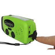 Sminiker Solar Self Powered Portable Hand Crank Emergency Radios, AM/FM/NOAA Weather, Emergency Flashlight (Red) N25