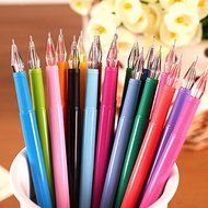Pink Lizard Candy Color Water Color Pen Diamond Head 0.5mm Multicolor Gel Pen