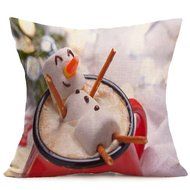 Pillow Cover,Haoricu Vintage Christmas Cartoon Smowman Penguin Sofa Bed Home Decoration Festival Pillow Case Cushion... N34
