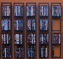 Modern Wall Mount Cd DVD Media Rack Storage Metal Shelf Organizer , Black