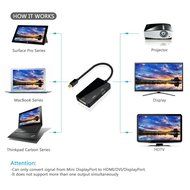 OMorc 3-in-1 Mini DisplayPort (Thunderbolt) to DVI VGA HDMI TV Adapter Cable for Apple iMac and MacBook Surface...