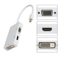 OMorc 3-in-1 Mini DisplayPort (Thunderbolt) to DVI VGA HDMI TV Adapter Cable for Apple iMac and MacBook Surface... N2