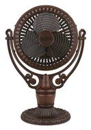 Old Havana Table Fan in Rust with Black Base