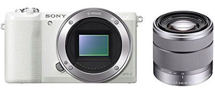 Sony Alpha a5100 24.3 MP Interchangeable Lens Camera with 18-55mm Lens SEL Zoom Lens (White)