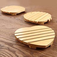 2pcs/lot Japanese style wooden coaster cute round placemats kitchen accessories tableware
