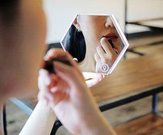 SROCKER Mirror Rechargeable Alarm Clock MC33 Smart Led Digital Display with Cosmetic Mirror, Night Light, Thermomter...