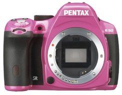 Pentax K-50 16MP Digital SLR Camera with 3-Inch LCD - Body Only (Pink)