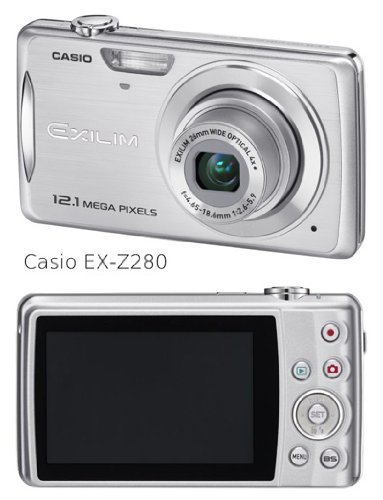 Casio EX-Z280SR 12.1MP Digital Camera with 4x Optical Zoom and 2.7 inch LCD