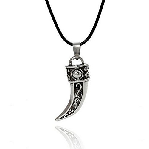Unique Stainless Steel Men Domineering Wolf Tooth Shape Pendant Necklace SS N2