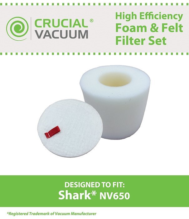 Shark NV650 Foam & Felt Filters Fit NV650, NV650W, NV651, NV652 & NV752, Part # XFF650, Designed & Engineered...