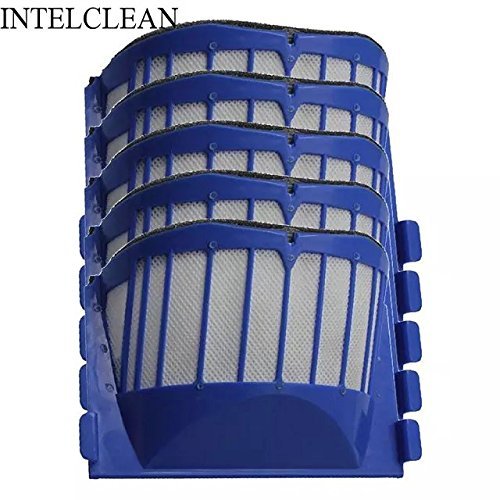 INTELCLEAN Accessories For 5 Aero Vac Filters for iRobot Roomba 500 600 Series 536 550 551 620 650 Vacuum Cleaner...