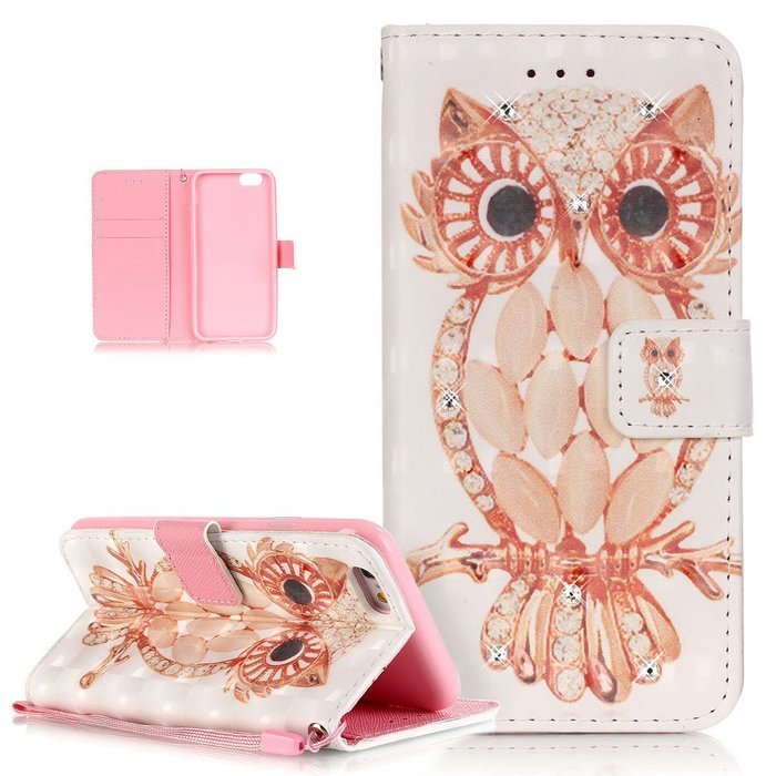 iPhone 6S Case,iPhone 6 Case,ikasus Shiny Glitter Diamond Colorful Art Painting PU Leather Flip Wallet Pouch Stand... N3