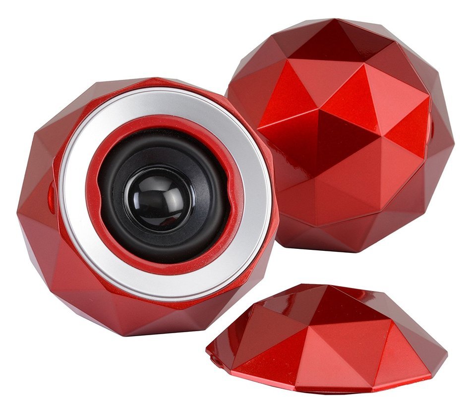 Digital Treasures 09368-PG Lyrix PowerBall X2 Bluetooth Speaker (Red) N6