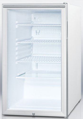 Summit SCR450LHH 4.1 Cu. Ft. Stainless Steel Undercounter Compact Refrigerator N3
