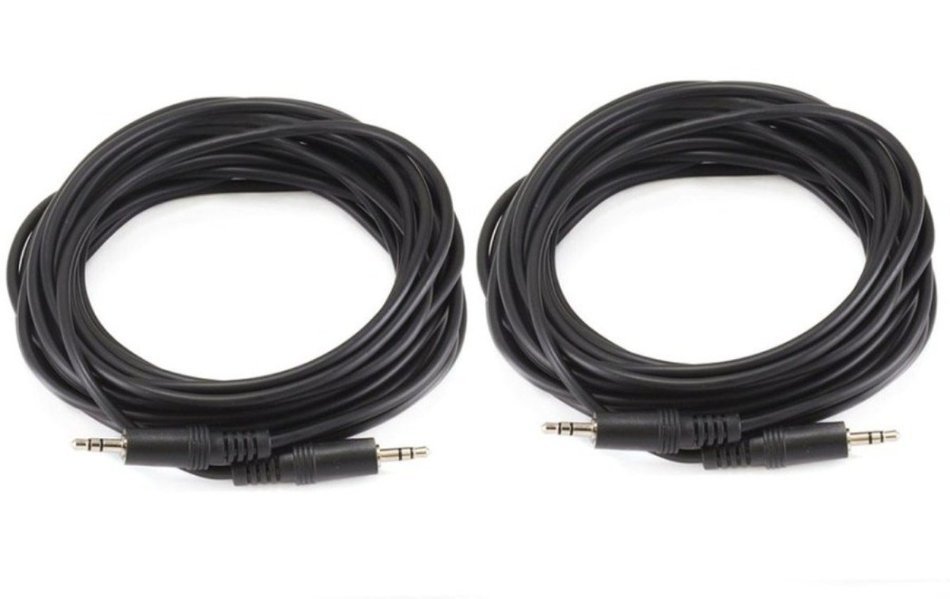 Monoprice 100647 50' 3.5mm Stereo Plug/Plug M/M Cable, Black N25