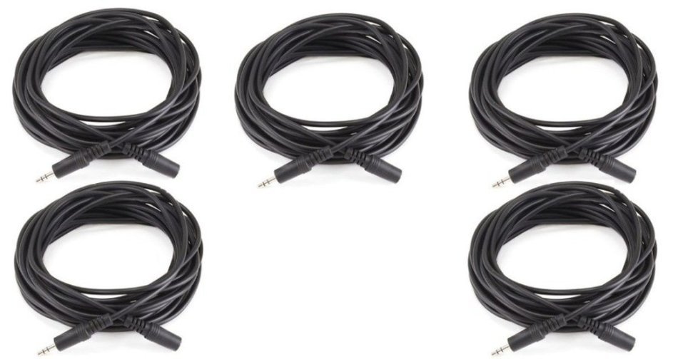 Monoprice 100647 50' 3.5mm Stereo Plug/Plug M/M Cable, Black N26