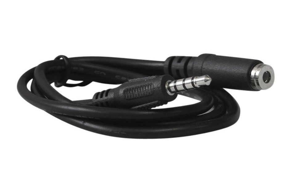YCS Basics 12 foot 3.5mm male / female 4 conductor (3 ring cable) N5