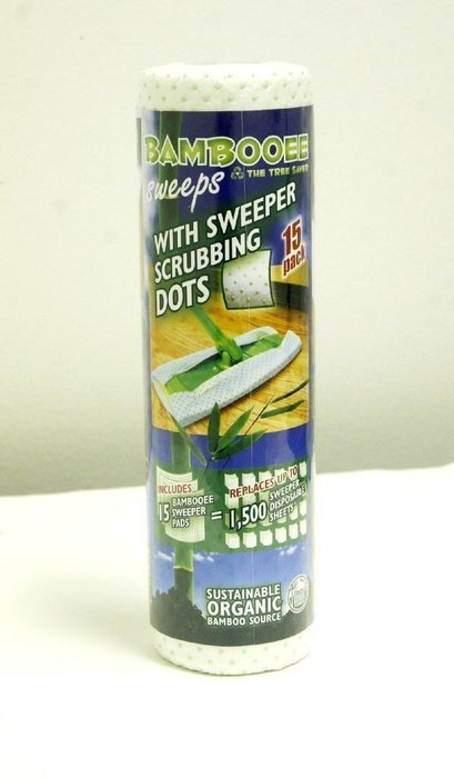 Bambooee Reusable Bamboo Sweeper Sheets with Sweeper Scrubbing Dots N2