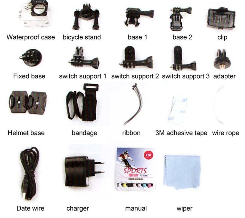 Waterproof Sports Camera, WIFi Outdoor Sports HD DV Smallest Screen Mini Action Video Camera 1080P 150 Degree... N6