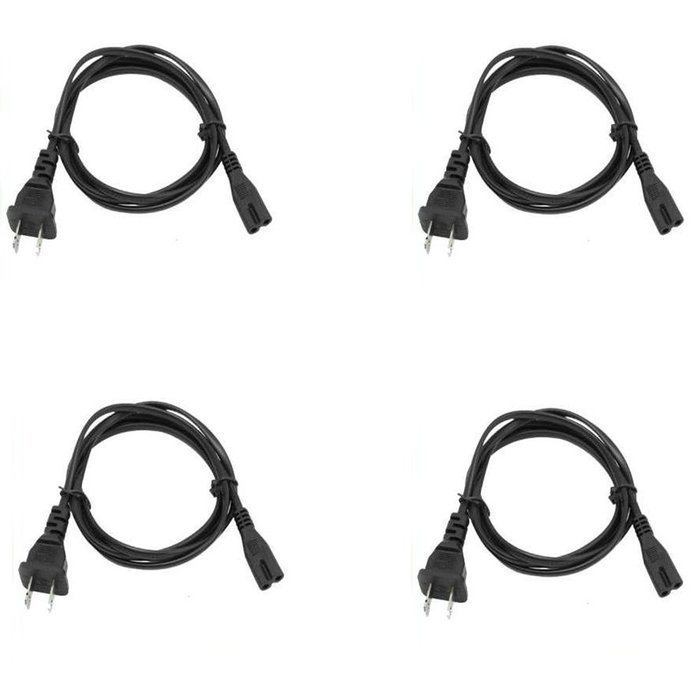 C&E 4 pack, Notebook/Laptop Power Cord, NEMA 1-15P to C7, Non-Polarized, 3 Feet, CNE458569 N7