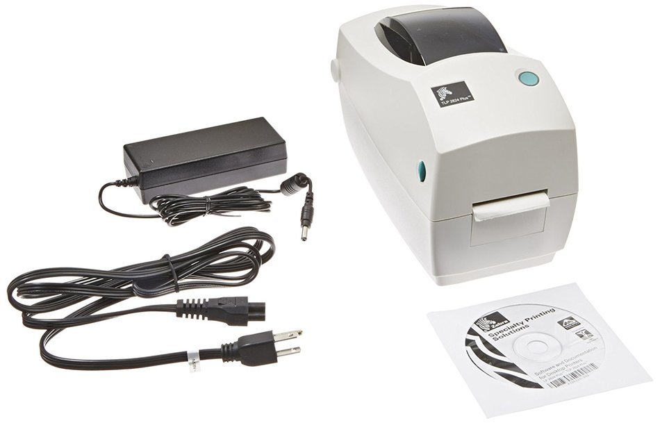 Zebra TLP 2824 Plus Monochrome Desktop Thermal Printer with Serial and ...