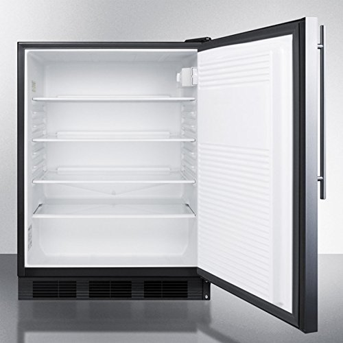 Summit AL752LBLBISSHV 24" Compact All-Refrigerator with 5.5 cu. ft. Capacity Adjustable Glass Shelves Automatic... N4