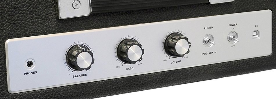 Pyle-Home PLTTB8UI Classical Vinyl Turntable Player with PC Record, iPod Player, AUX Input and Dual Fold-Out Speaker... N5