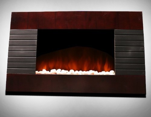 New 1500W Deluxe Wood Wall Mount Electric Fireplace Space Heater 1500 Watts N7