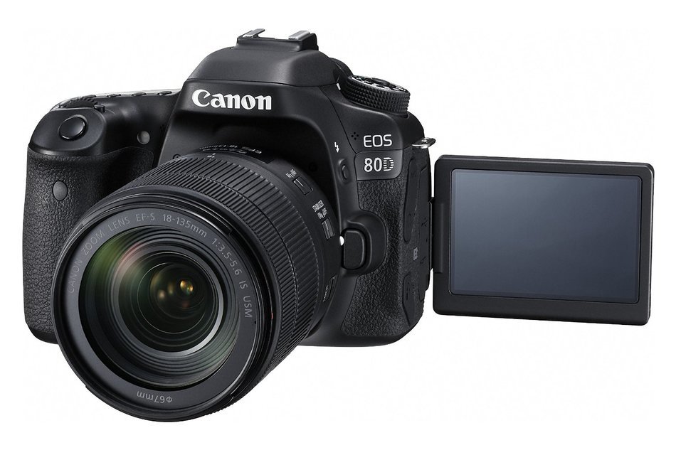 Canon EOS 80D Digital SLR Kit with EF-S 18-135mm f/3.5-5.6 IS USM and 55-250mm Lenses, 32GB Memory Card, Extra... N13