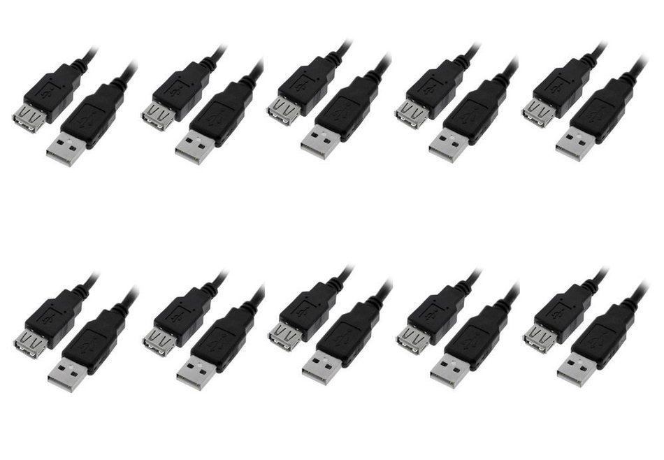C&E 10 Pack USB 2.0 Extension Cable 15 Feet CNE460272 N11