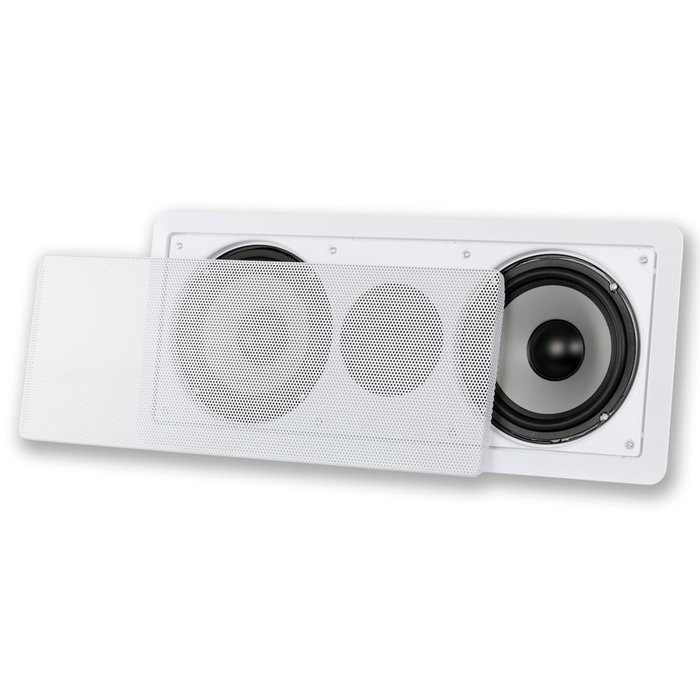 Acoustic Audio CS-IW26CC 250 Watts In-Wall Dual 6.5-Inch Center Channel Speaker, White N2