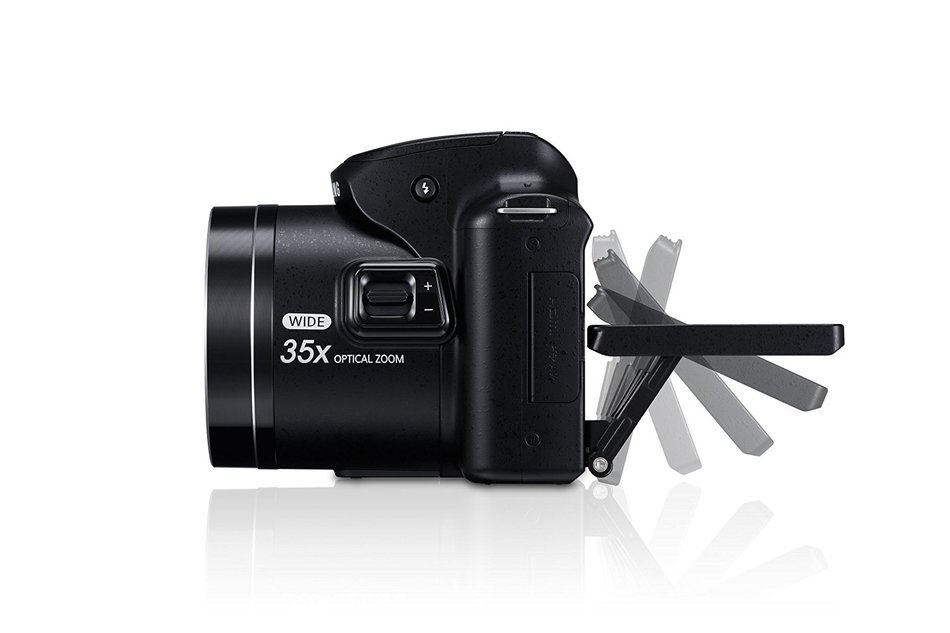 Samsung WB2100 16.4MP CMOS Digital Camera with 35x Optical Zoom, 3.0" LCD Screen and 1080i HD Video (Black) (... N8