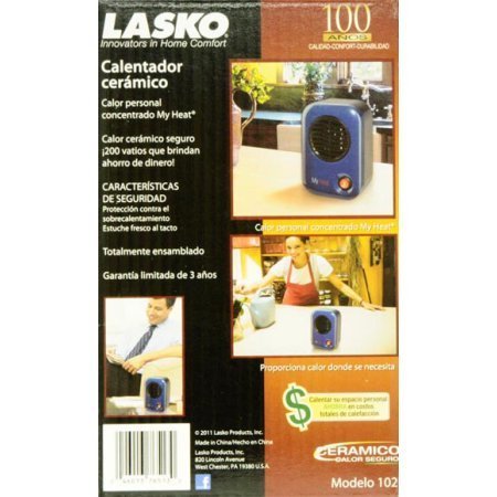 200 Watts Energy MyHeat Personal Mini Ceramic Heater, Overheat Protection, V-0 Safety Plastic, Blue N7