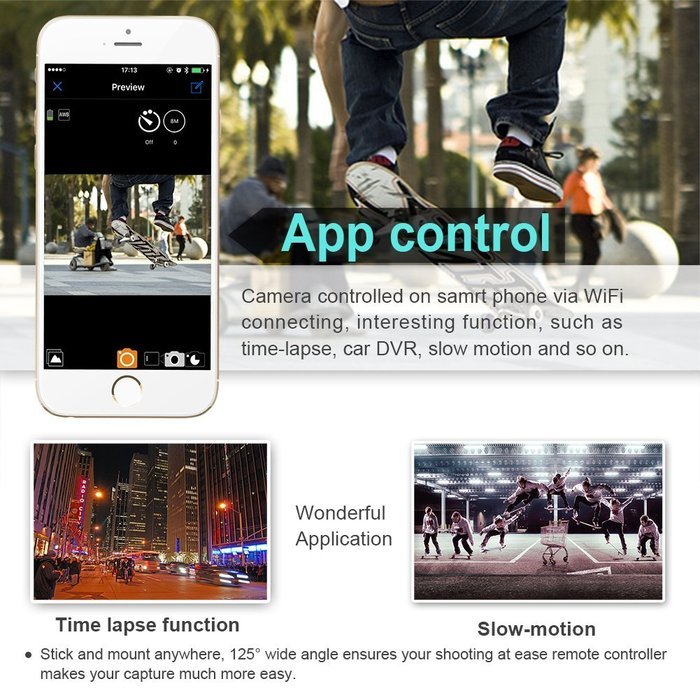 Sumsonic COCA+ Mini Lifestyle Action Camera HD 1080p Digital Video Camcorder with Smart Remote, WI-FI, Magnetic... N16