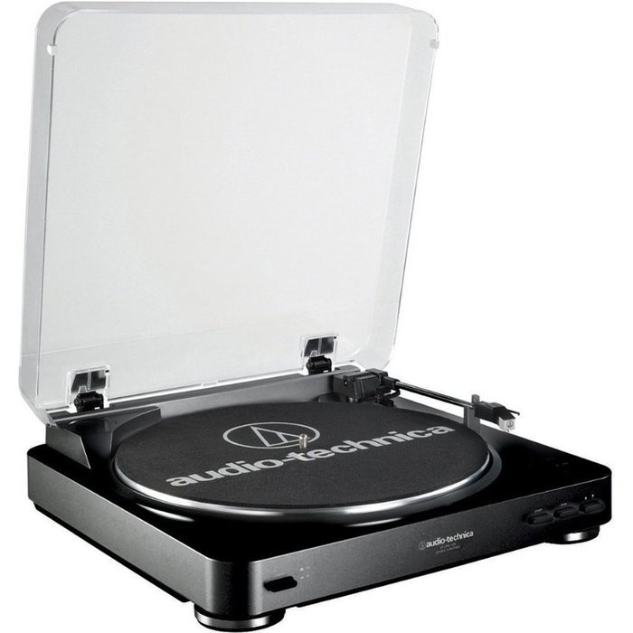 Audio-Technica Fully Automatic Stereo Turntable System- Black (AT-LP60bk) with Record Cleaning Fluid System, Replacement... N4