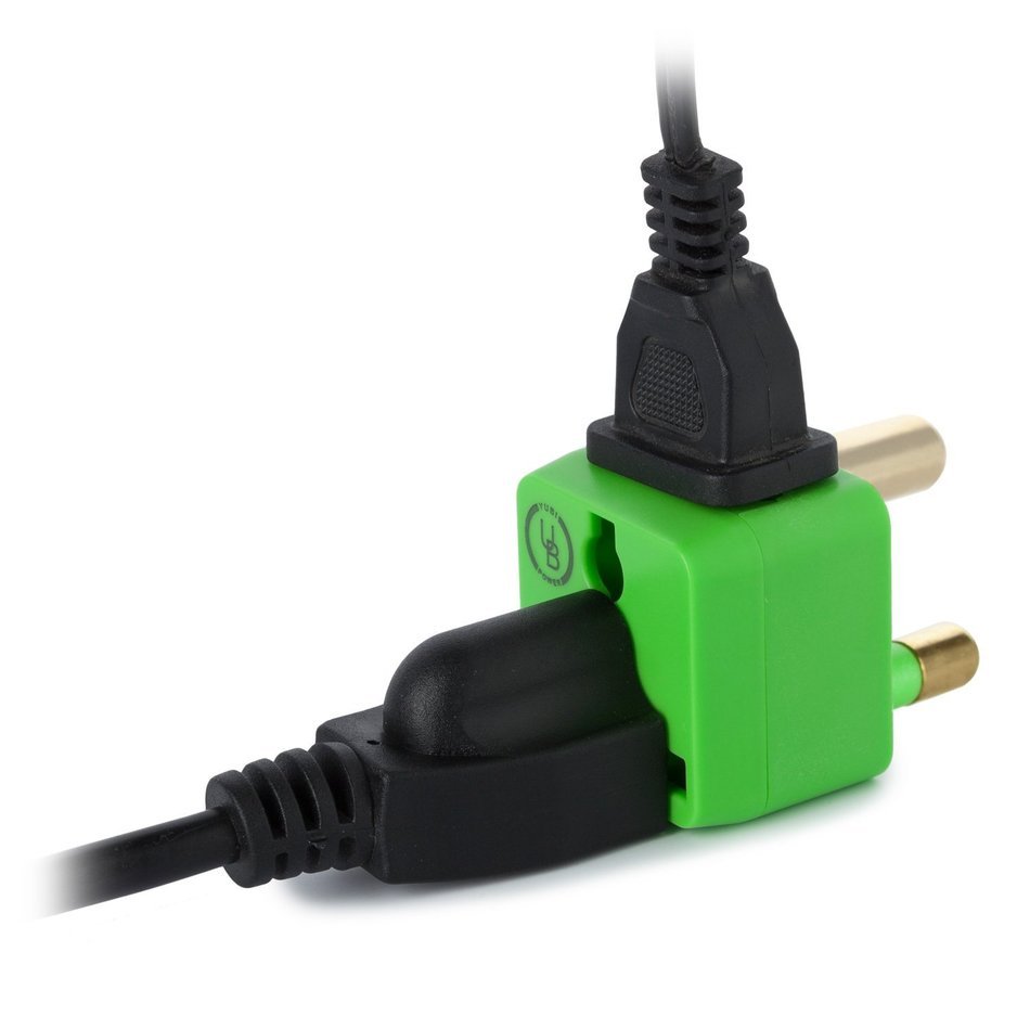Yubi Power 2 in 1 Universal Travel Adapter with 2 Universal Outlets - Built in Surge Protector - 5 Pack - Black... N15