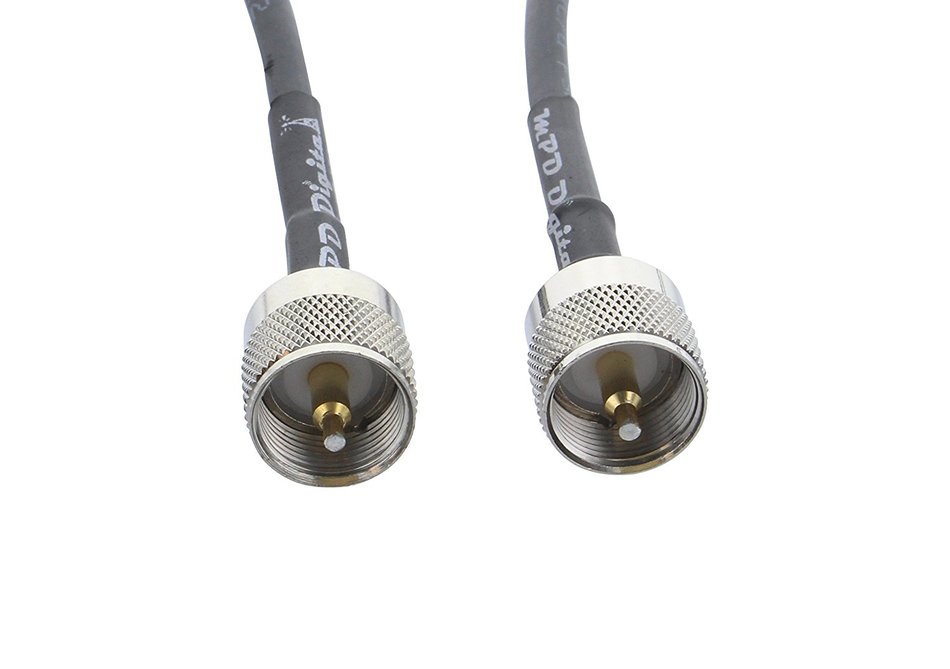 MPD Digital RG58-PL259-PL-259-male-6FT RG58 coaxial cable pigtail jumper with UHF PL-259 male connectors MILSPEC... N4