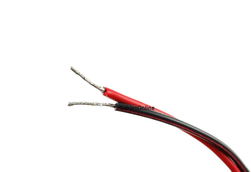 CablesOnline, 15ft 18 AWG Speaker Wire Single Cable with RCA Male Plug, AV-SK115